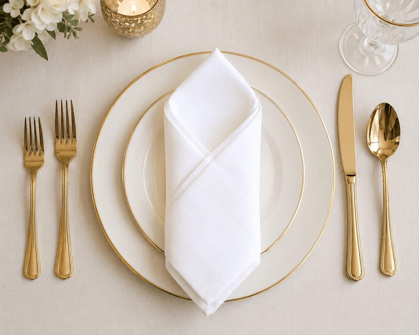 Formal table setting for dining etiquette
