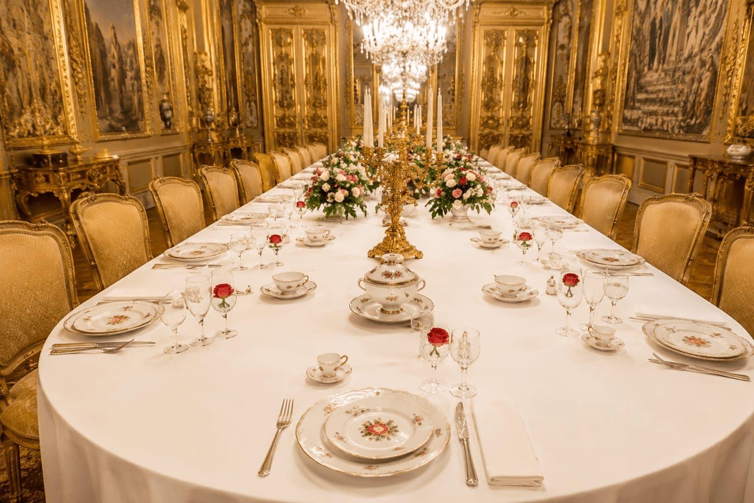 Formal dining table setting for nannies and maids etiquette
