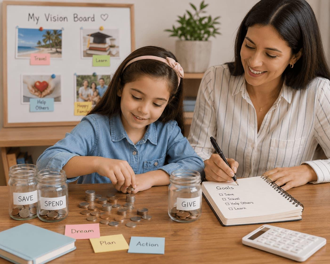 Child learning life skills